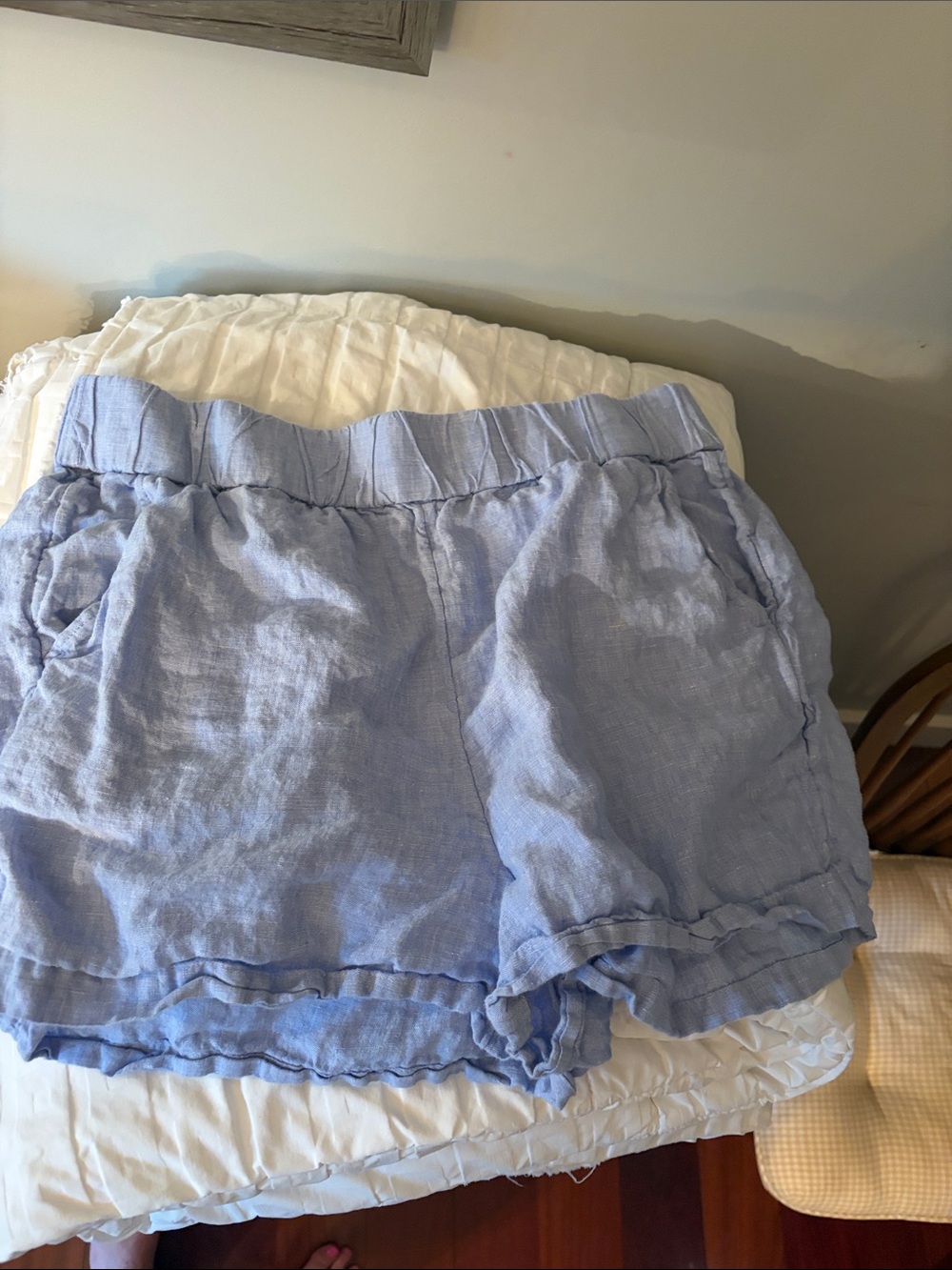 J. Crew Light Blue Linen Shorts